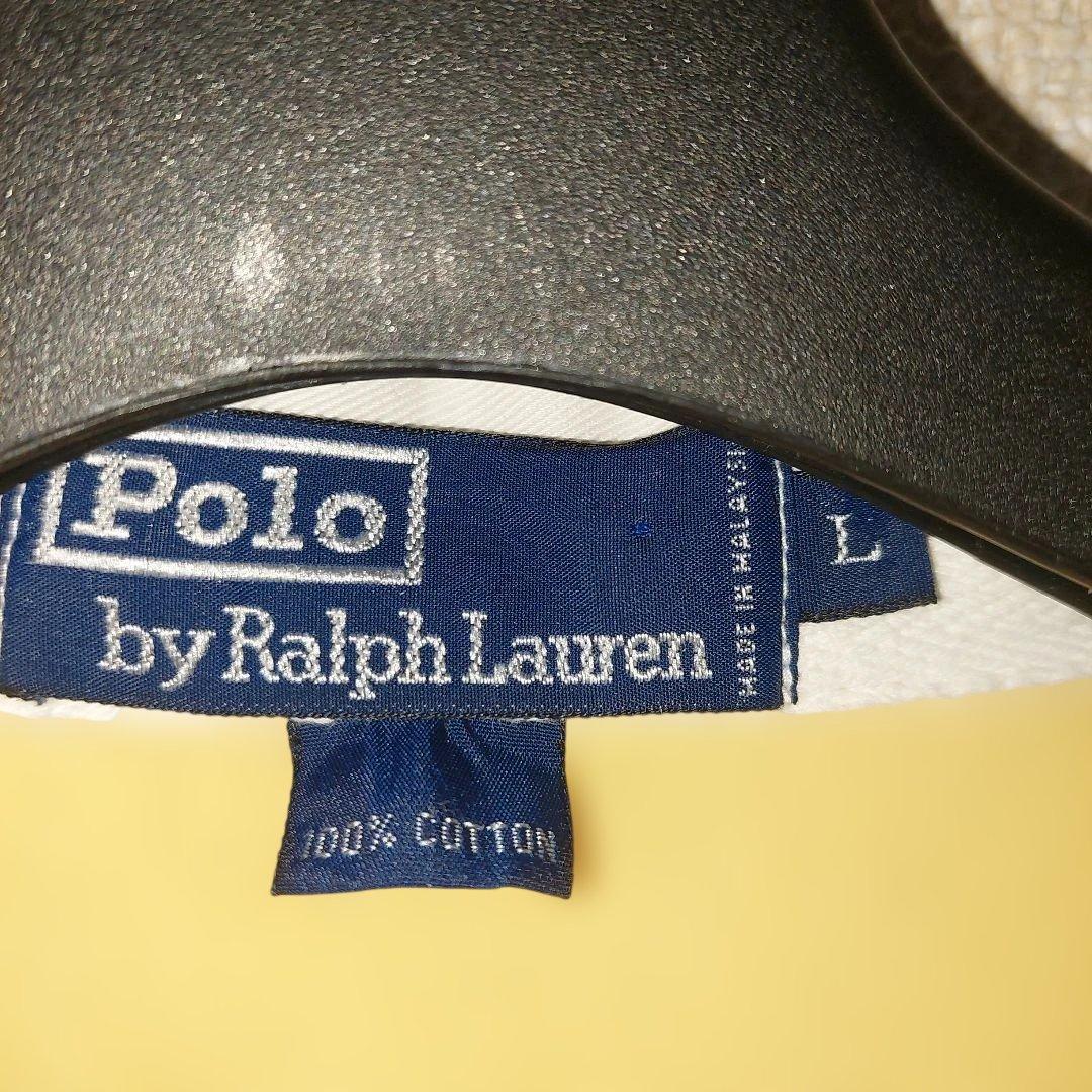 90s Polo by Ralph Lauren ストライプ ラガーシャツ 紺黄