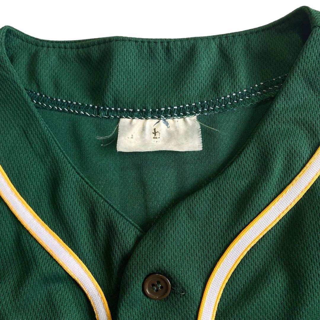 90s 00s アスレチックス ユニフォーム 深緑 CRISP 4番 MLB