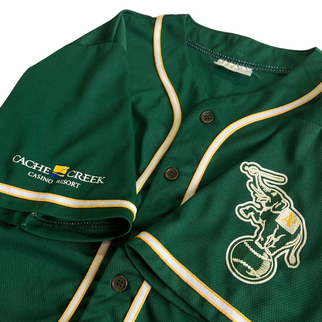 90s 00s アスレチックス ユニフォーム 深緑 CRISP 4番 MLB