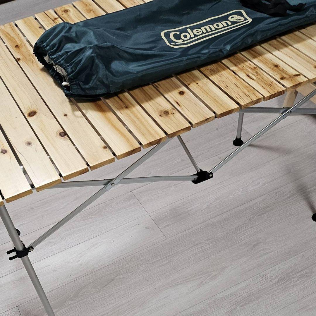 最終値下げ★美品★Coleman テーブル ナチュラルウッドロールテーブル