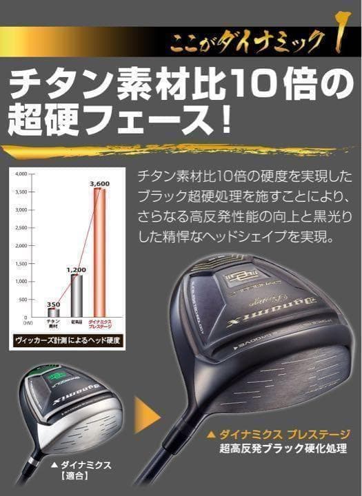 USTマミヤ装着で ステルス より20Yアップ高反発！ダイナミクス プレステージ