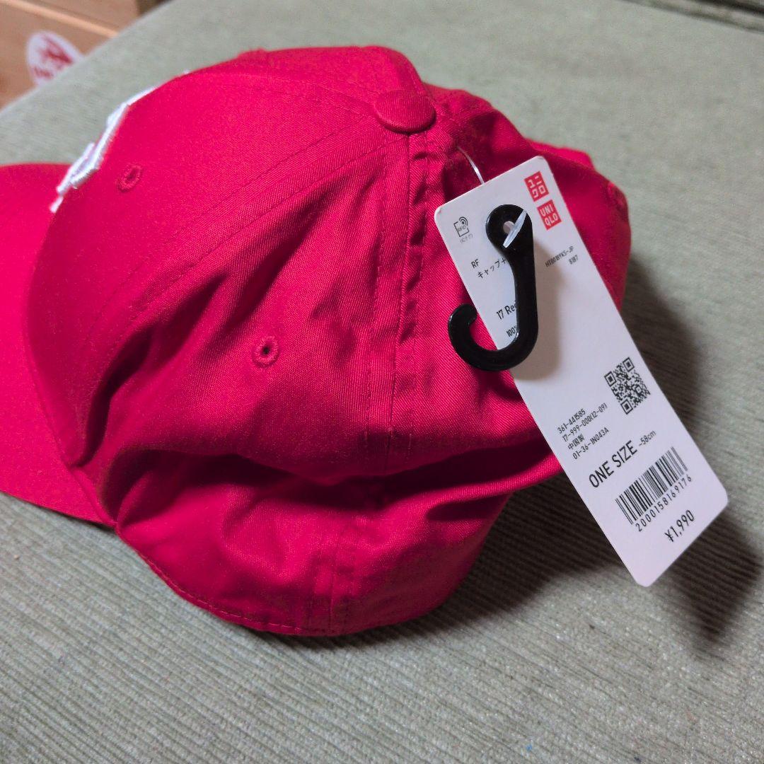 ロジャーフェデラー　キャップ レッド 新品未使用 ONE SIZE　テニス