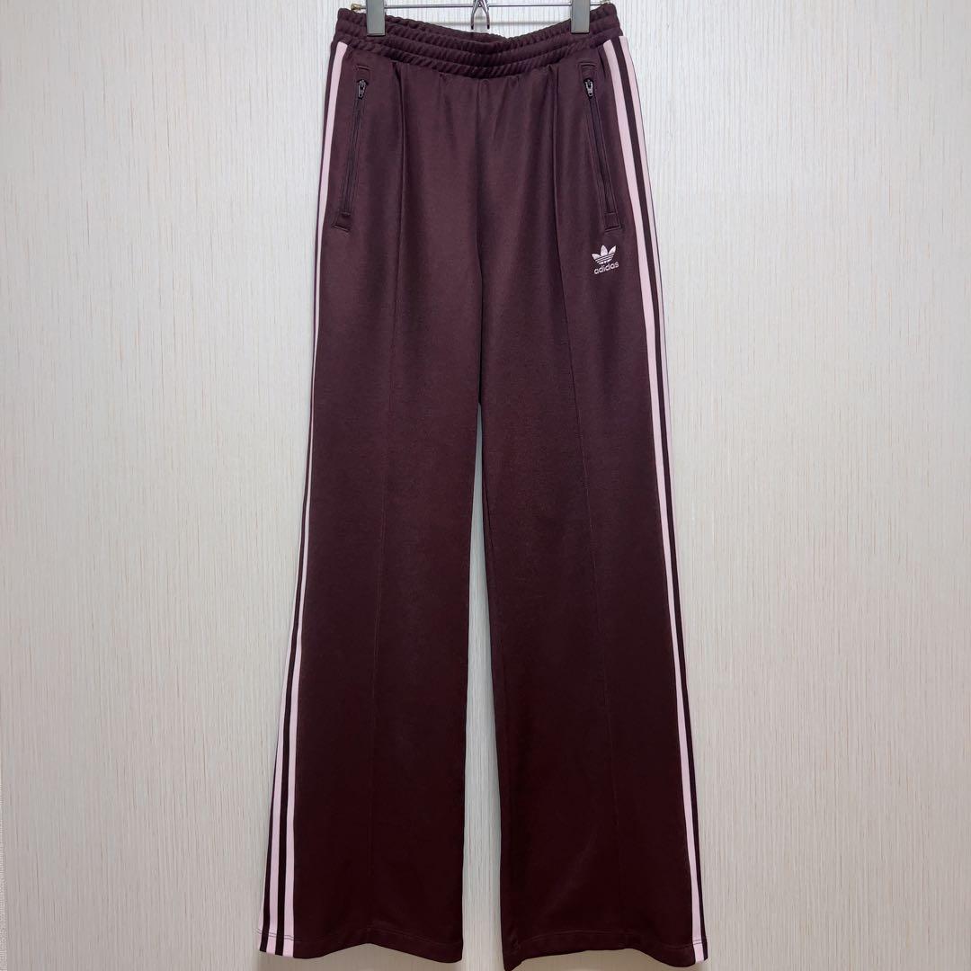 【美品】adidas ベッケンバウアー ジャージ トラックパンツ L 茶×ピンク