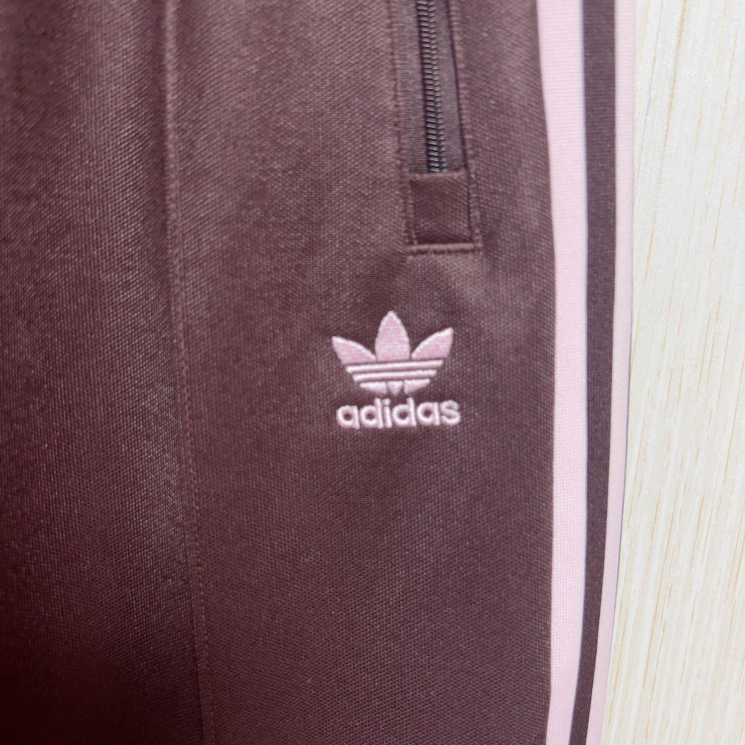 【美品】adidas ベッケンバウアー ジャージ トラックパンツ L 茶×ピンク