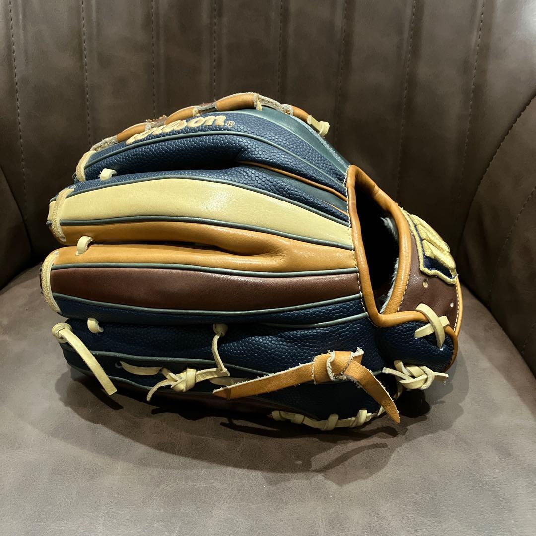 s*o様 Wilson d5 野球グローブ ネイビー/ブラウン