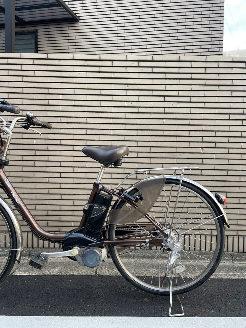 8.9ahパナソニック電動アシスト自転車 ブラウン シティタイプ