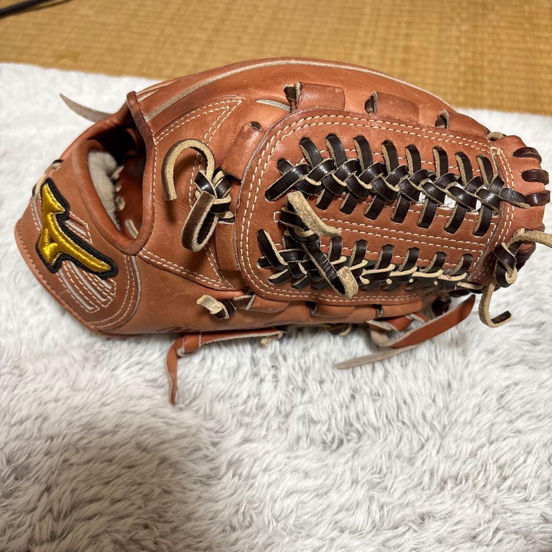 ミズノプロ 軟式グローブ 茶色 レースアップ