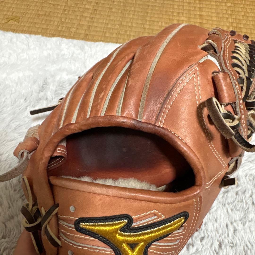 ミズノプロ 軟式グローブ 茶色 レースアップ