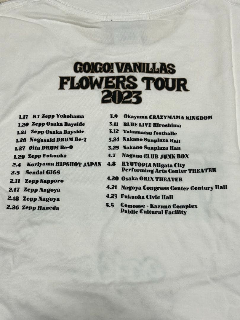go!go!vanillas LサイズTシャツ　サイン入り