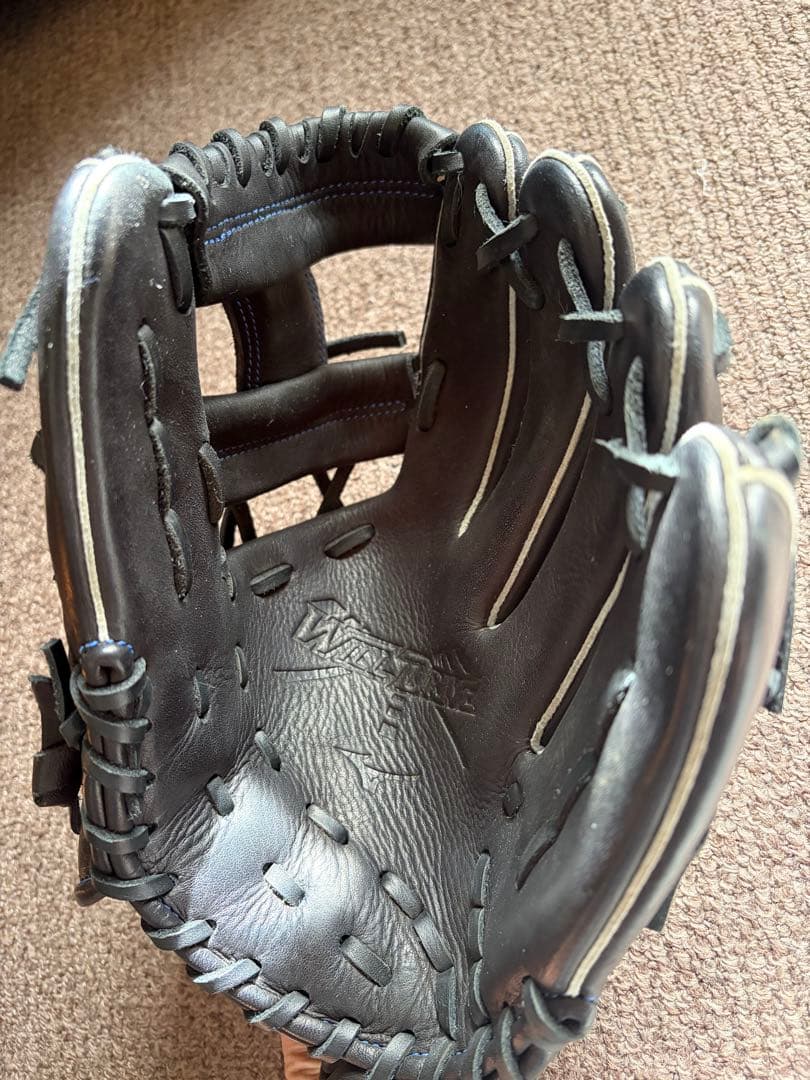 Mizuno Pro WillDRIVE 軟式グローブ 黒/青