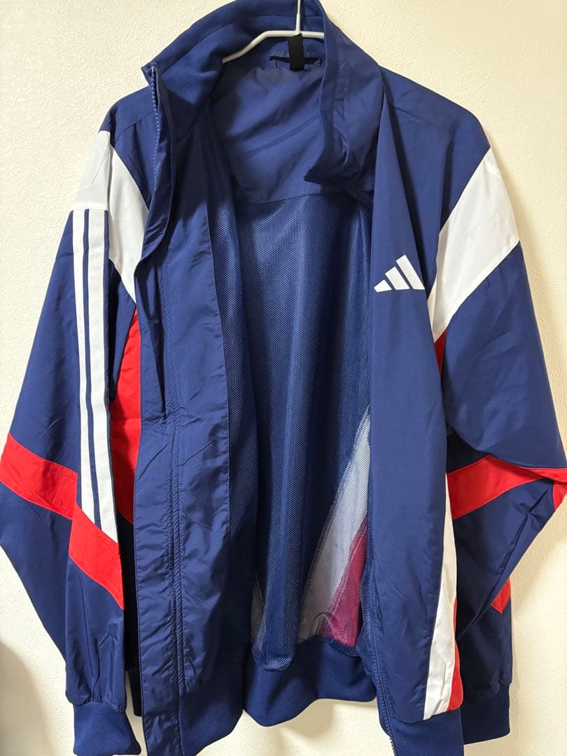 adidas ウィンドブレーカー ネイビー/レッド/ホワイト