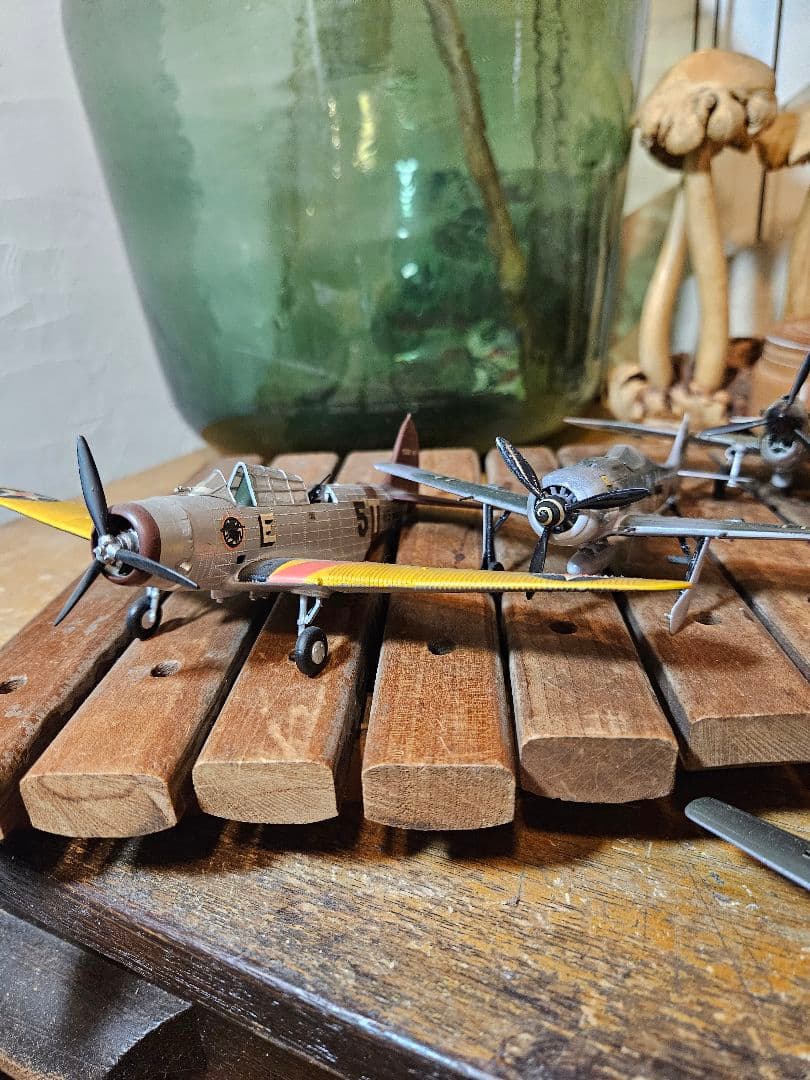 模型　プラモデル　戦闘機　飛行機　アメリカ　ドイツ　昭和レトロ　ヴィンテージ