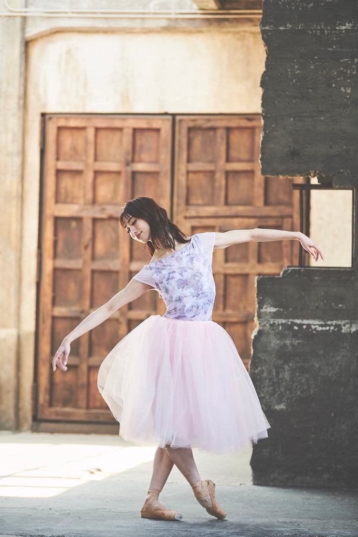 【完売】stina blurred flower pink レオタード M