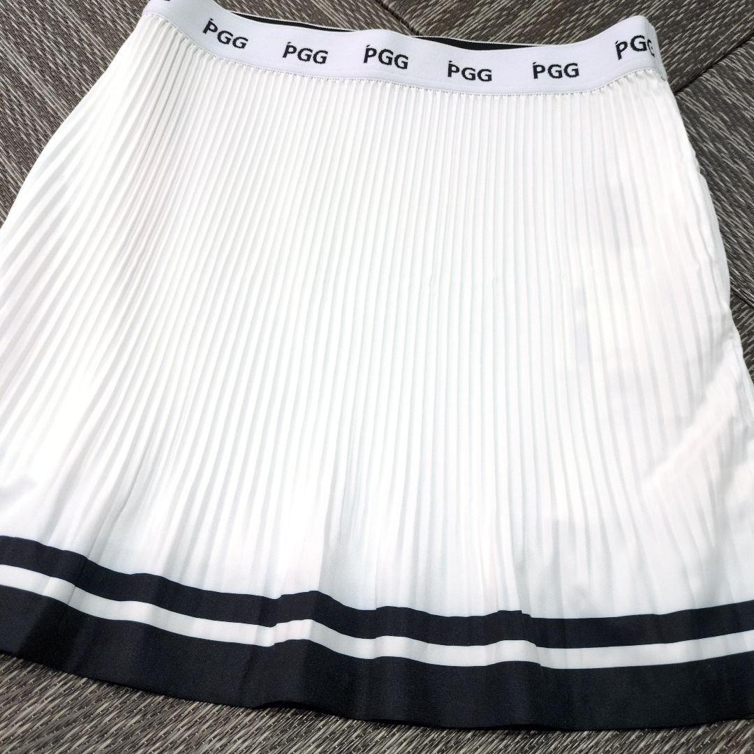 pGG プリーツスカート S ホワイト値下げ