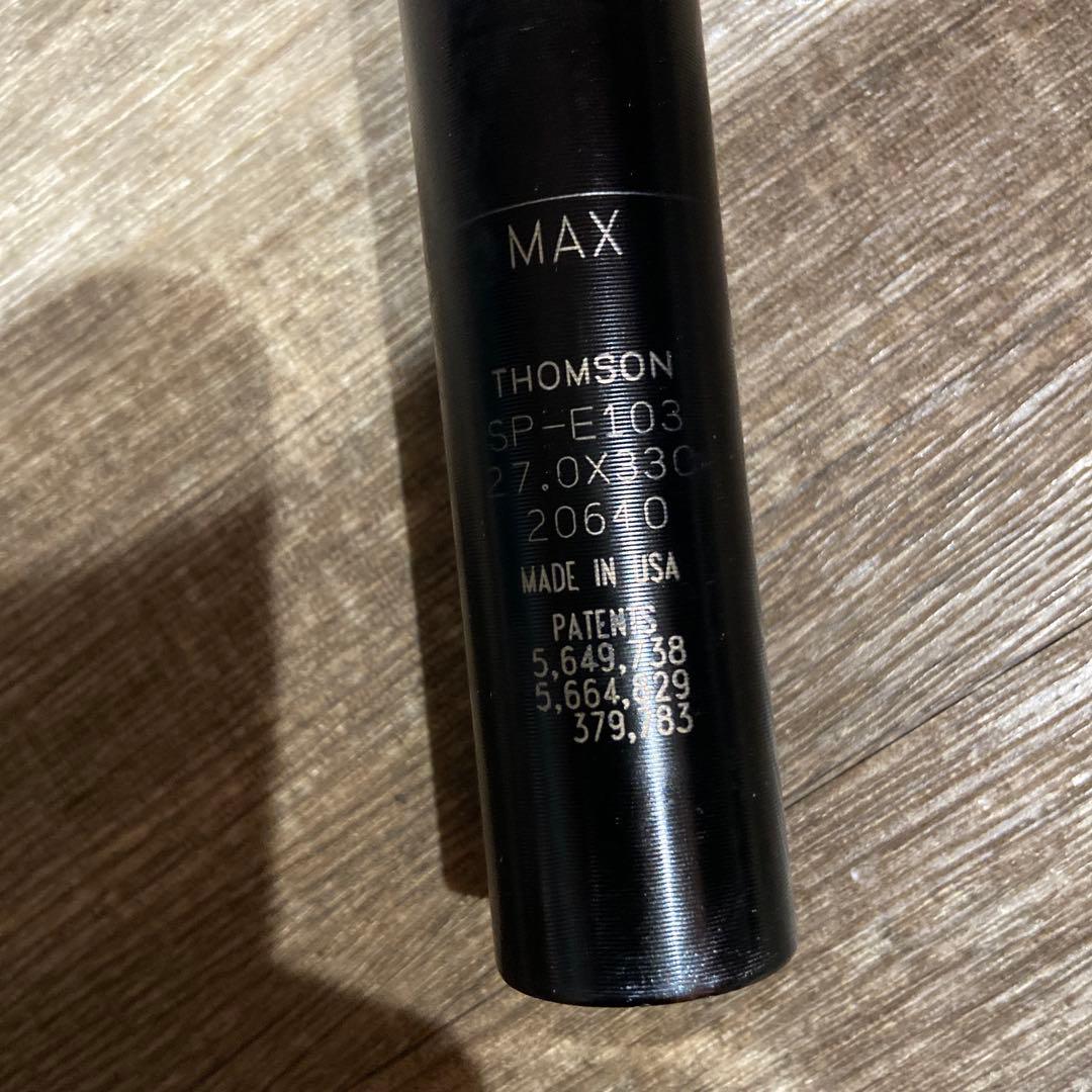 トムソン THOMSON エリート Elite シートポスト 黒 Φ27.0