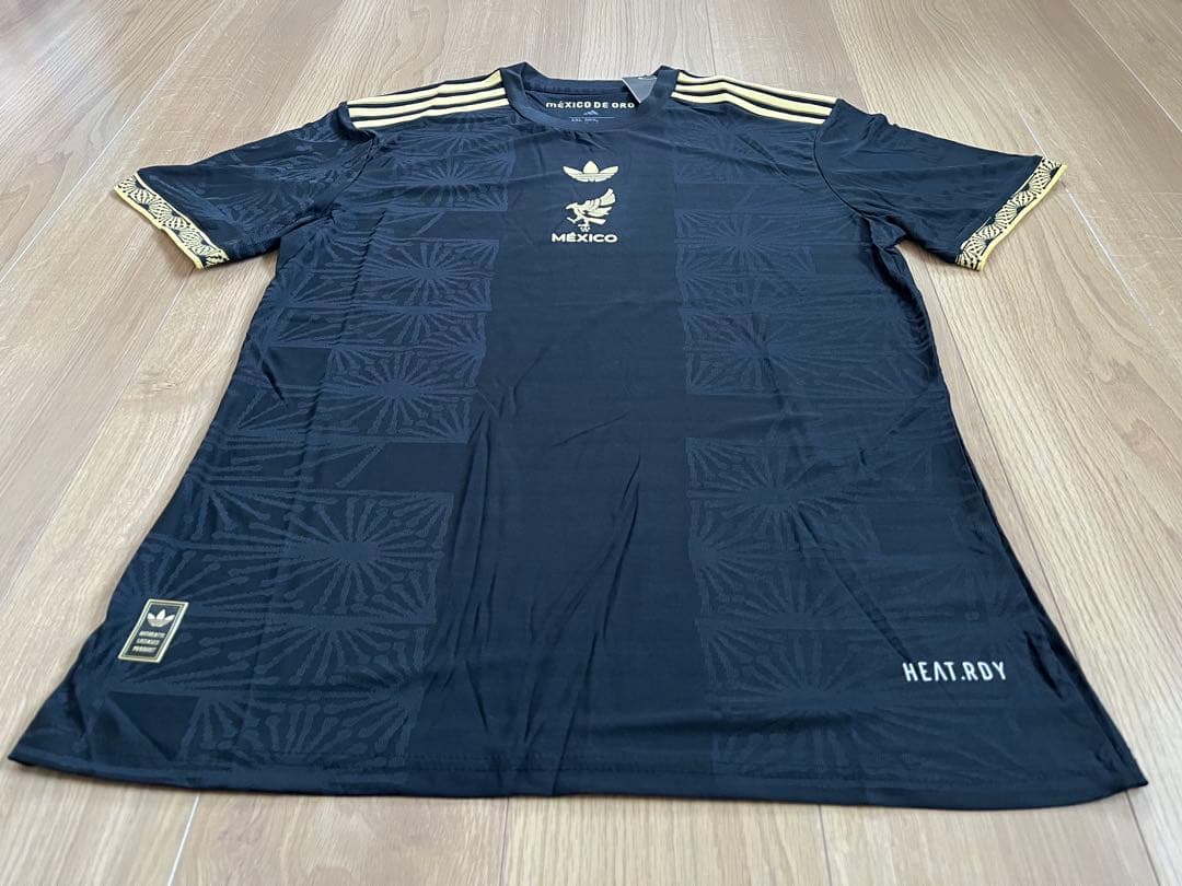 【半袖2XL】⑯2025 メキシコ代表 ユニフォーム ブラック+ゴールド