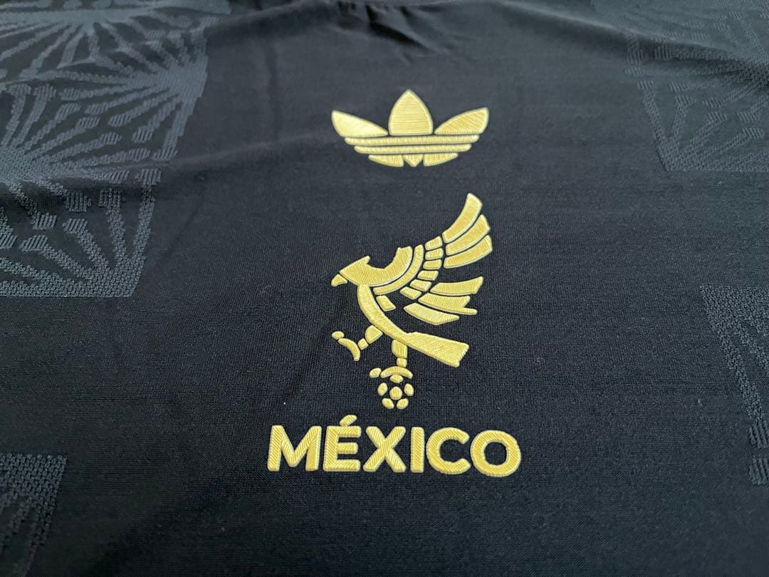 【半袖2XL】⑯2025 メキシコ代表 ユニフォーム ブラック+ゴールド