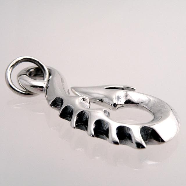 大きな釣り針ペンダントトップL ドラゴンスタイル silver925 Boil