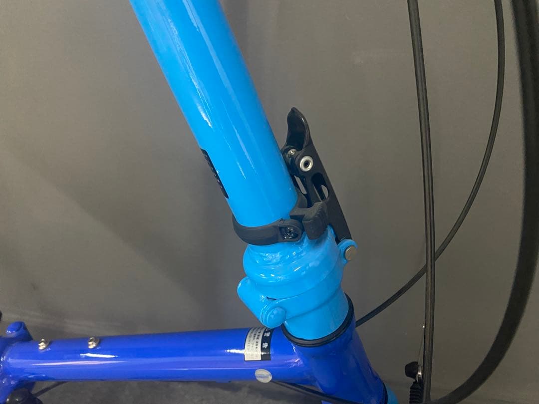 【美品】未使用PANTHER 折りたたみ自転車 7段変速 軽量コンパクト ブルー