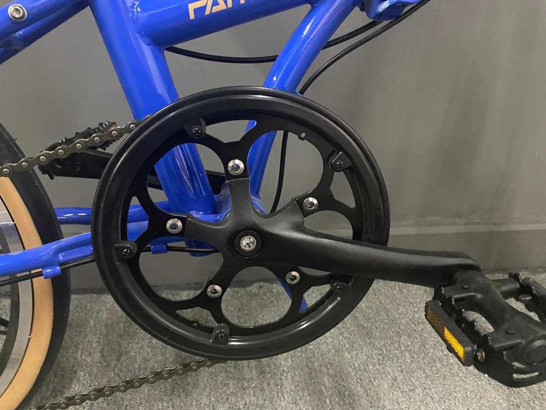【美品】未使用PANTHER 折りたたみ自転車 7段変速 軽量コンパクト ブルー
