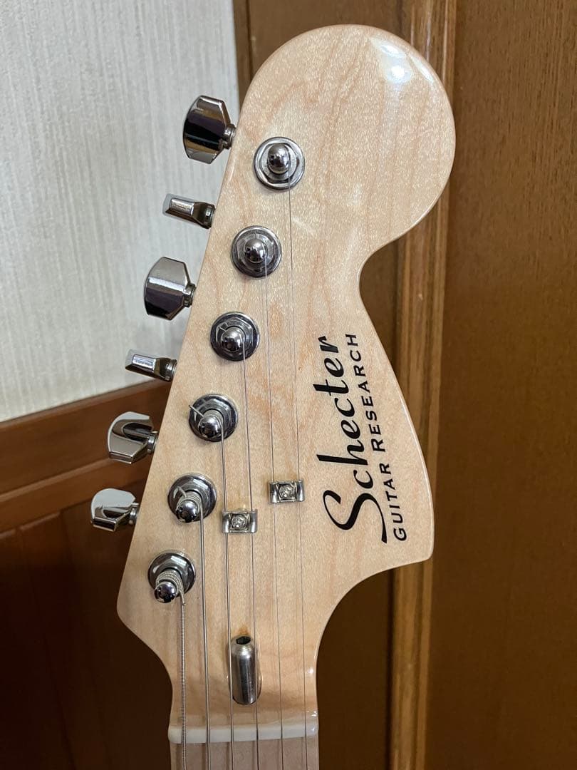 美品 SCHECTER PS-ST-DH-SC /BLK/M スキャロップ 限定