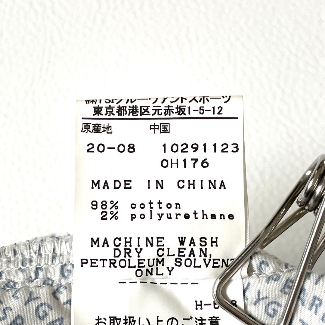 4405【極美品】パーリーゲイツ パンツ 星条旗柄 総柄 S 白 黒 ゴルフ