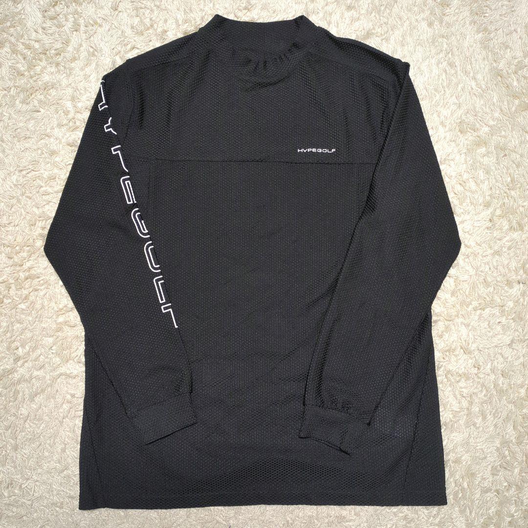 【美品】Hypegolf モックネック 長袖 シャツ メッシュ メンズ L
