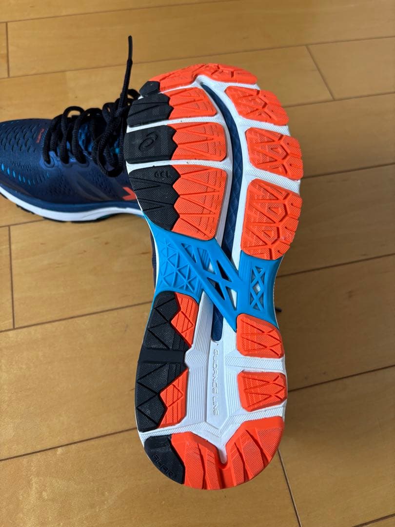 【新品】ASICS GEL-KAYANO23 25.0センチ　ネイビー×オレンジ