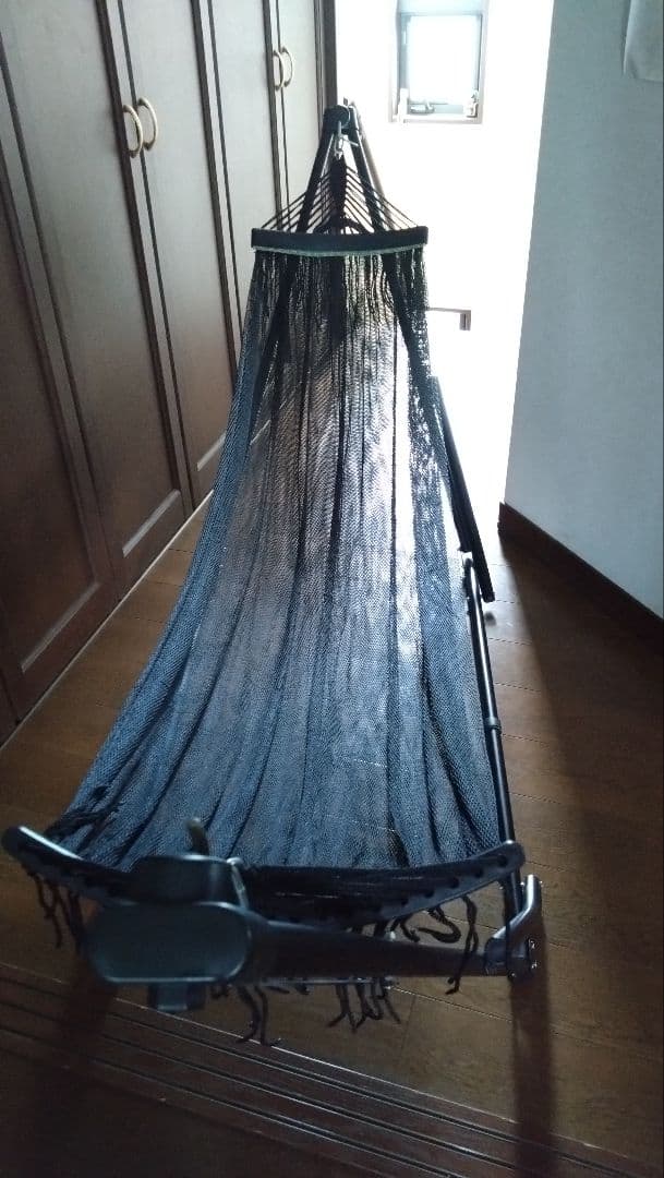 Toymock トイモック ハンモック 収納バッグ付き 自立 ブラック