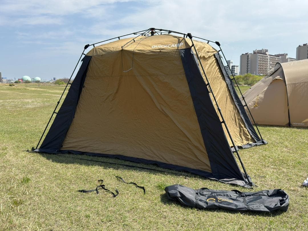 1回のみ使用★QUICKCAMPワイドスクリーンタープ／シェルター 4×2.8m