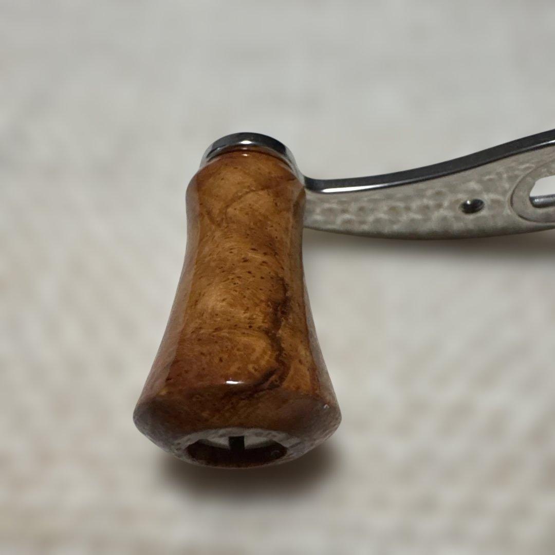 ハンドメイドウッドハンドルノブ　ハネダクラフト　アブ2500c 花梨瘤　No.C