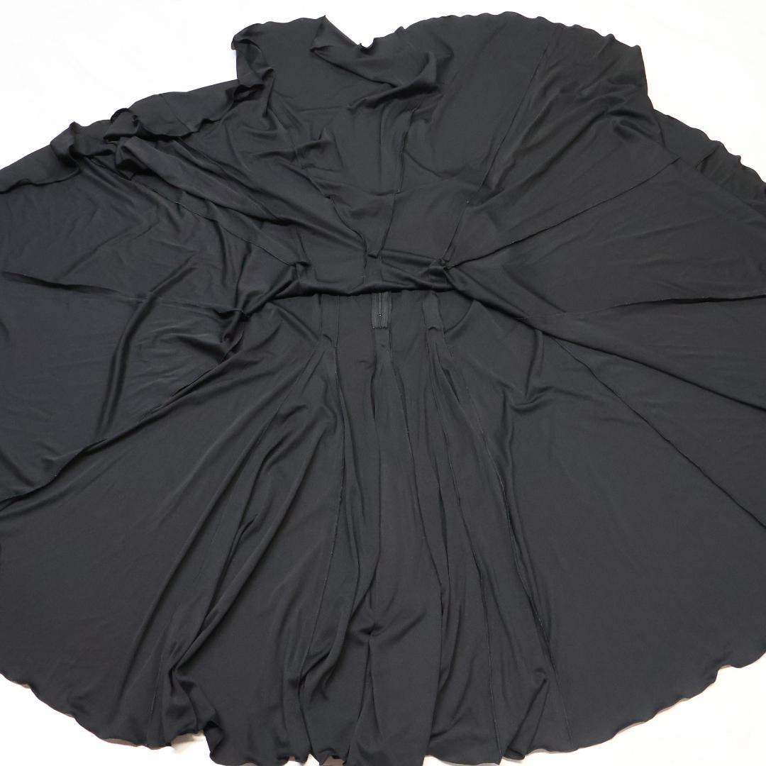 【美品 日本製 フラメンコ衣装】ブラック Chacott ファルダ スカート 黒