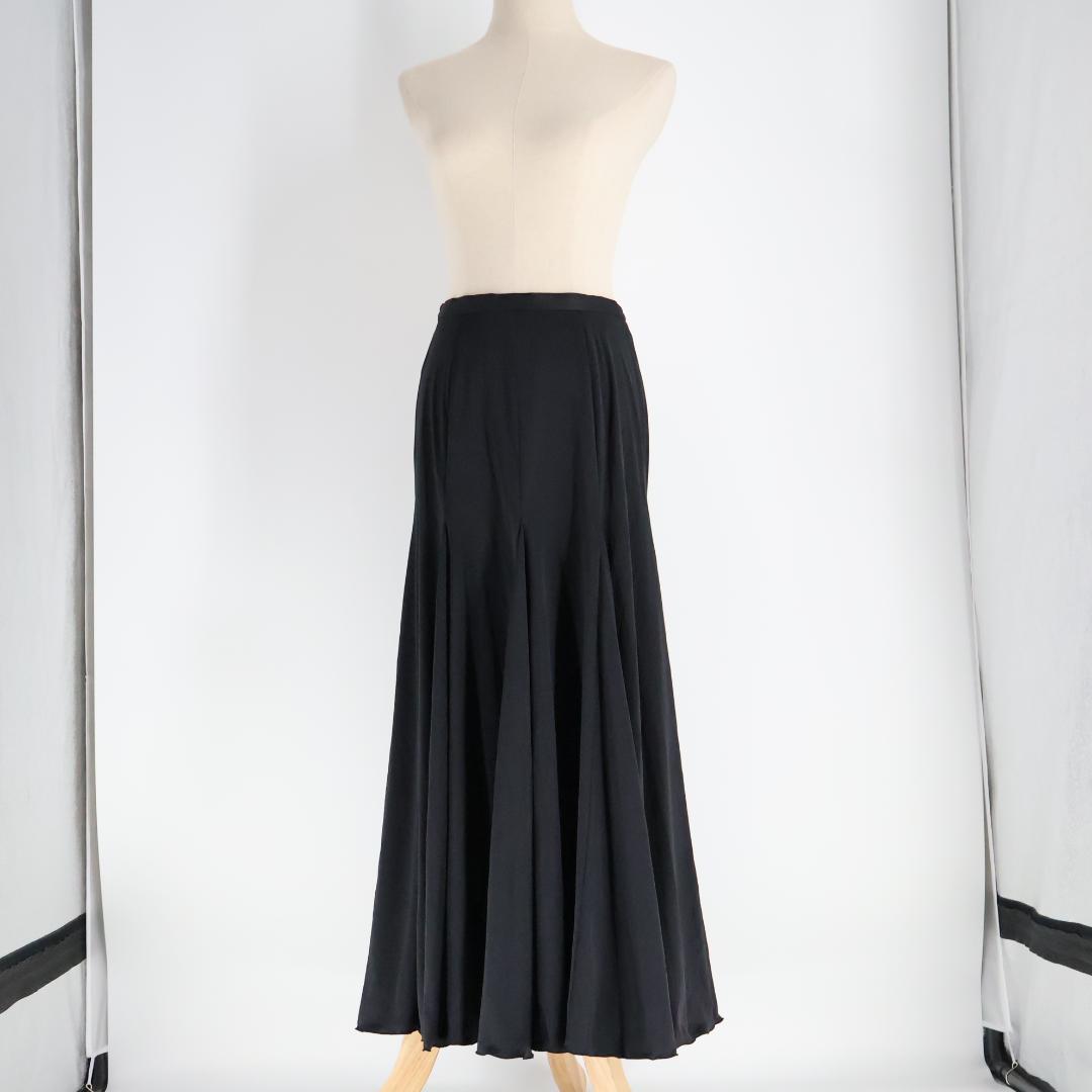 【美品 日本製 フラメンコ衣装】ブラック Chacott ファルダ スカート 黒