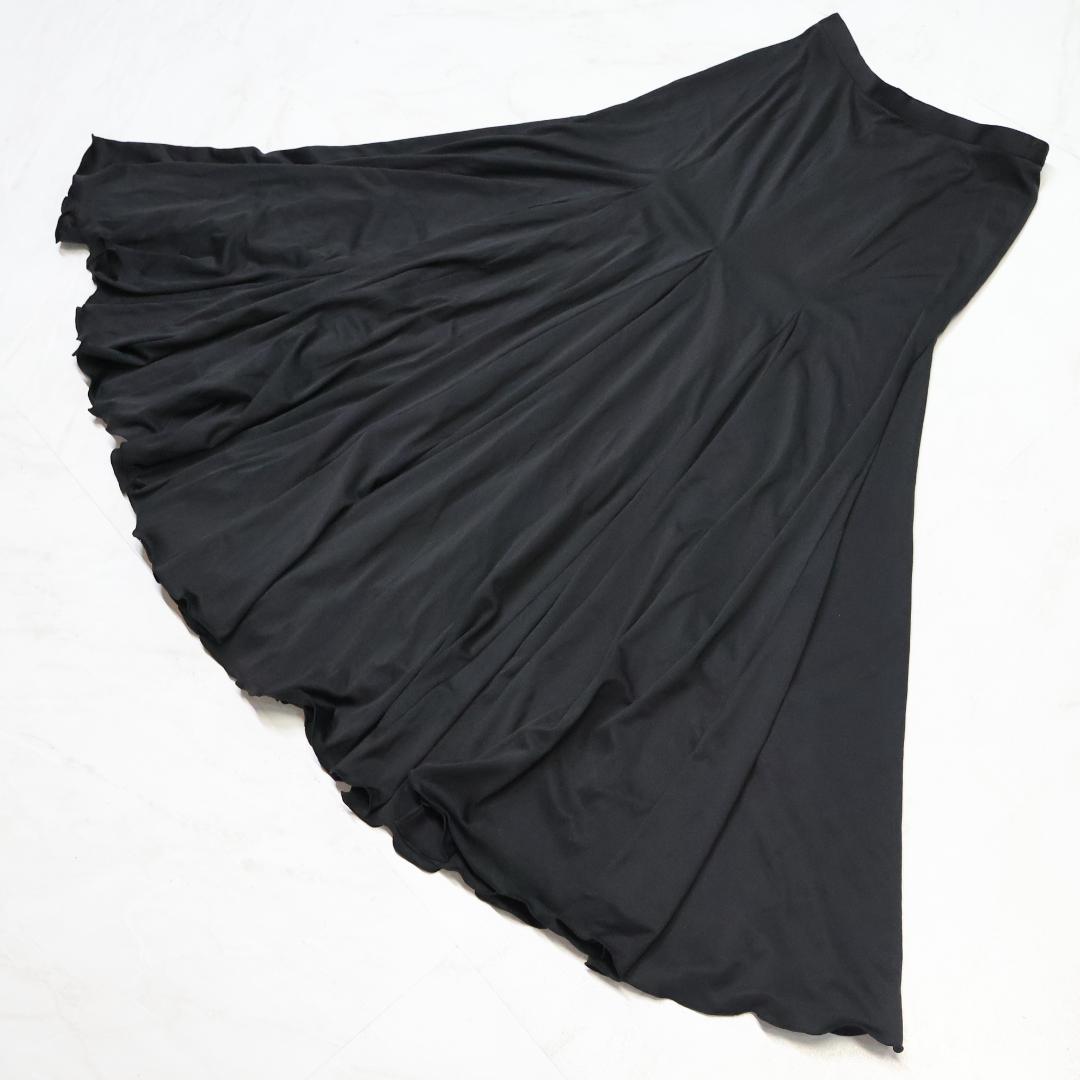 【美品 日本製 フラメンコ衣装】ブラック Chacott ファルダ スカート 黒