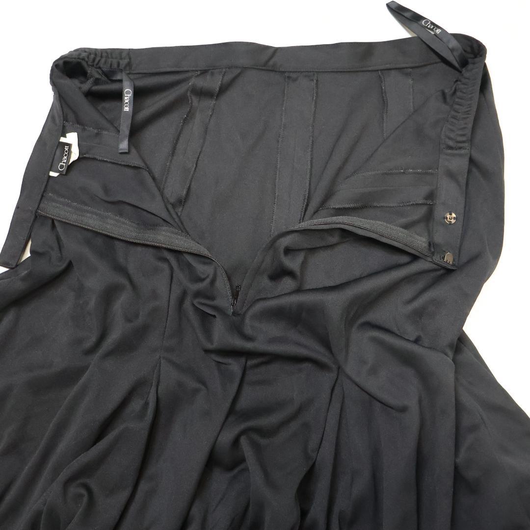【美品 日本製 フラメンコ衣装】ブラック Chacott ファルダ スカート 黒