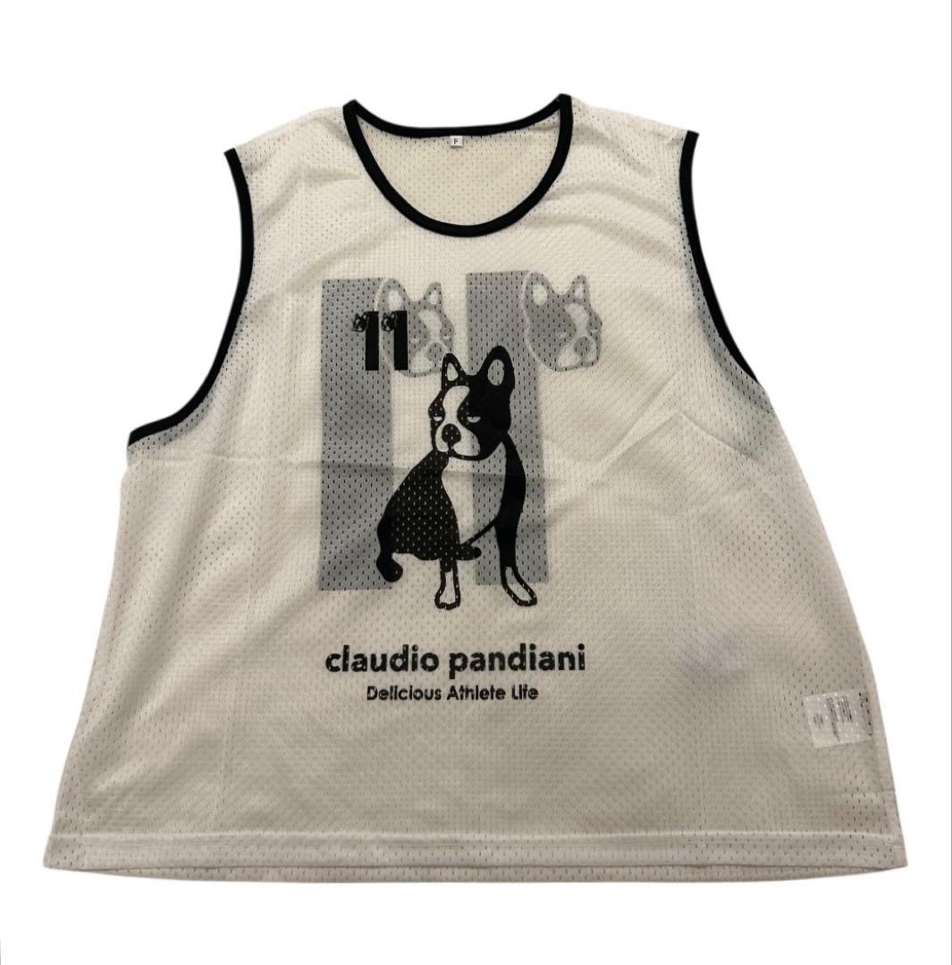 claudio pandiani ビブス ホワイト フリーサイズ 新品未使用