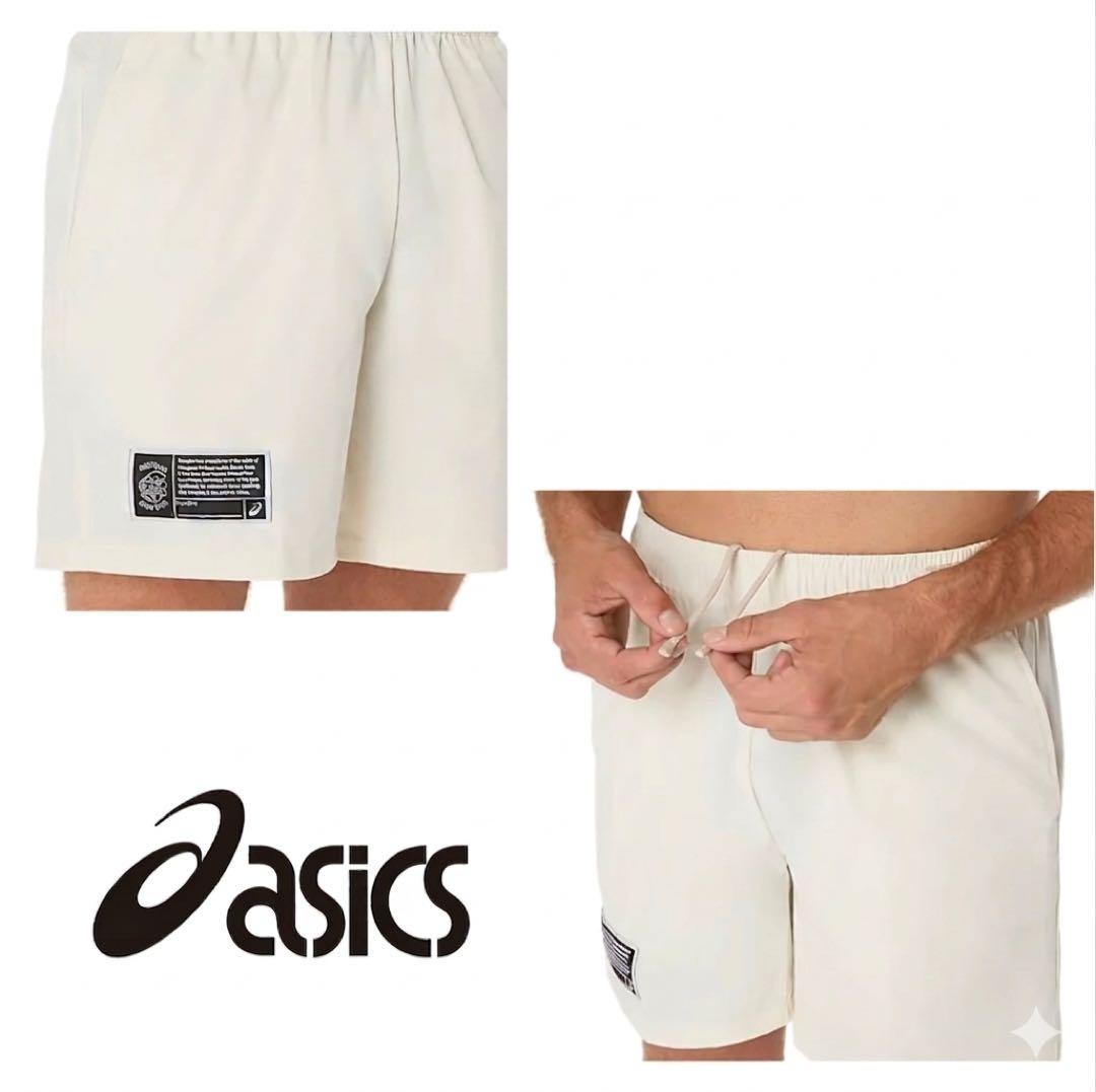 新品★L アシックス MIDTOWN KRAKENS ショートパンツ アイボリー
