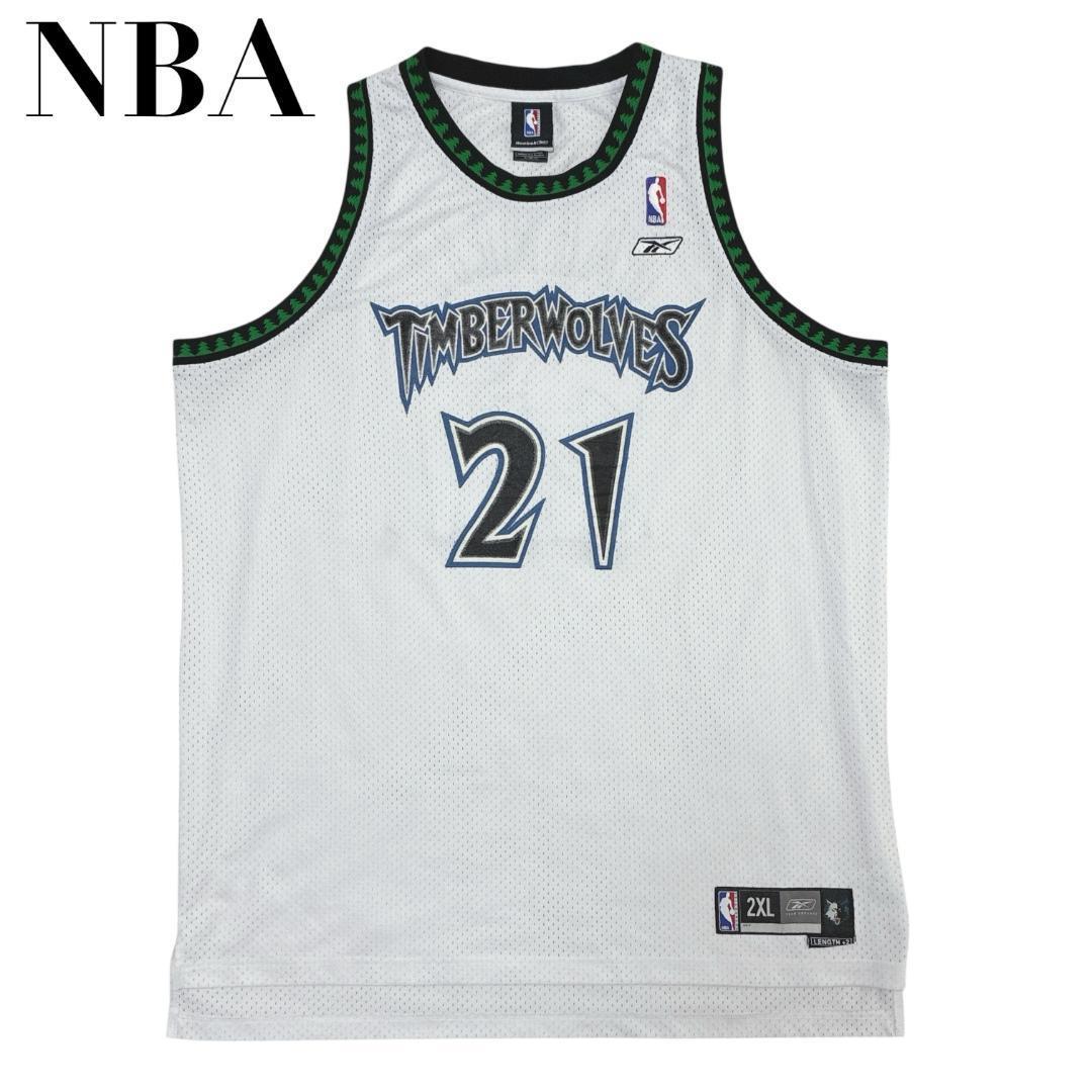 NBA ティンバーウルブズ バスケゲームシャツ ユニフォーム 2XL 両面刺繍