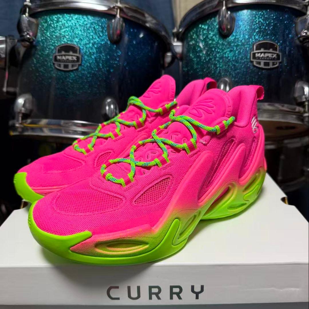 シューズ(男性用) Under Armour Curry 13 AP \"Pink/Green\"US9