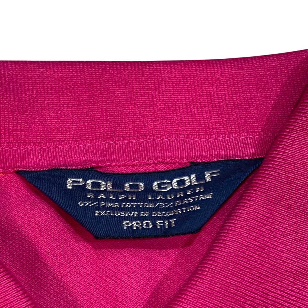 POLO GOLF ポロゴルフ 長袖ポロシャツ S ピンク ボーダー