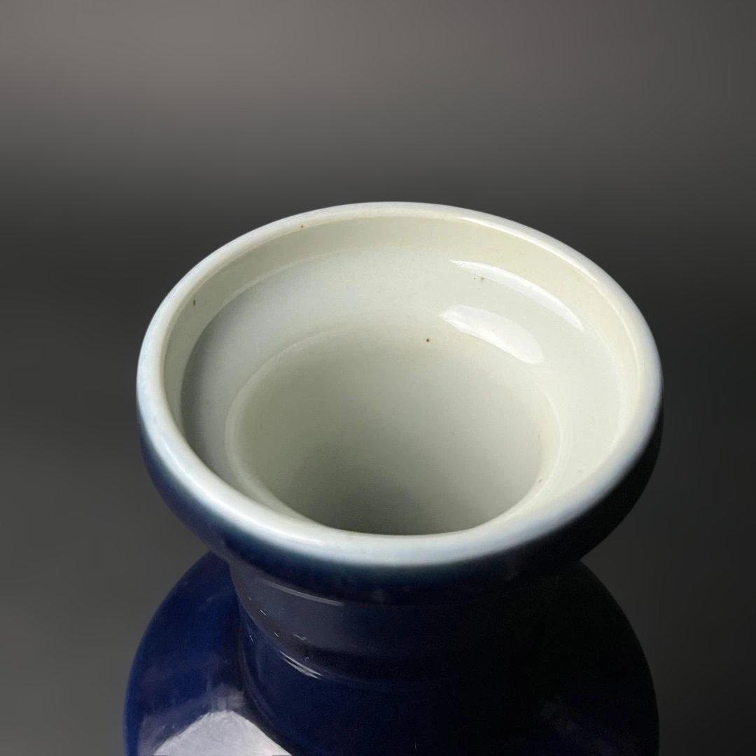 唐物 瑠璃釉棒槌瓶 大清康煕年製 款 中国美術 古玩 SH32