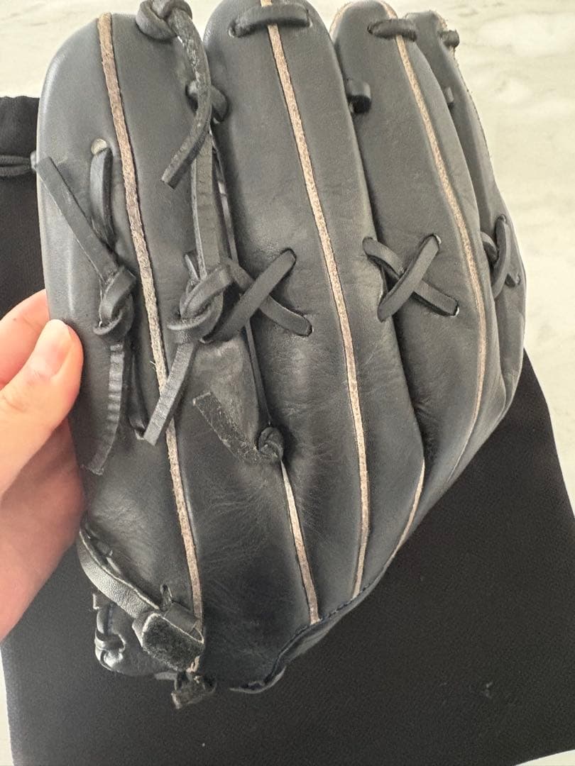 adidas 軟式グローブ 黒　右利き用