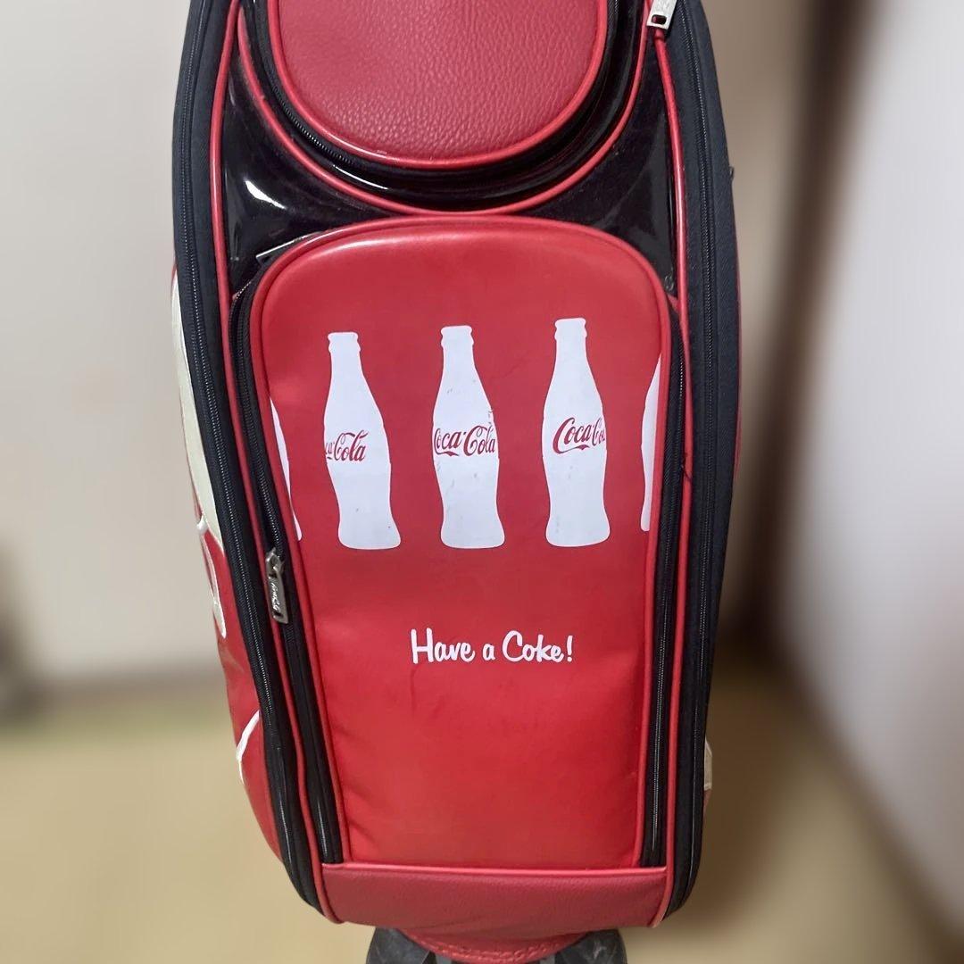 値下げ‼️Coca-Cola ゴルフバッグ 赤　レア　ネーム付き