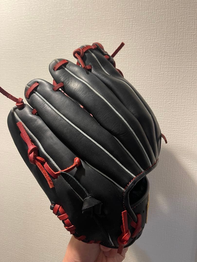 ZETT 軟式グローブ 黒赤