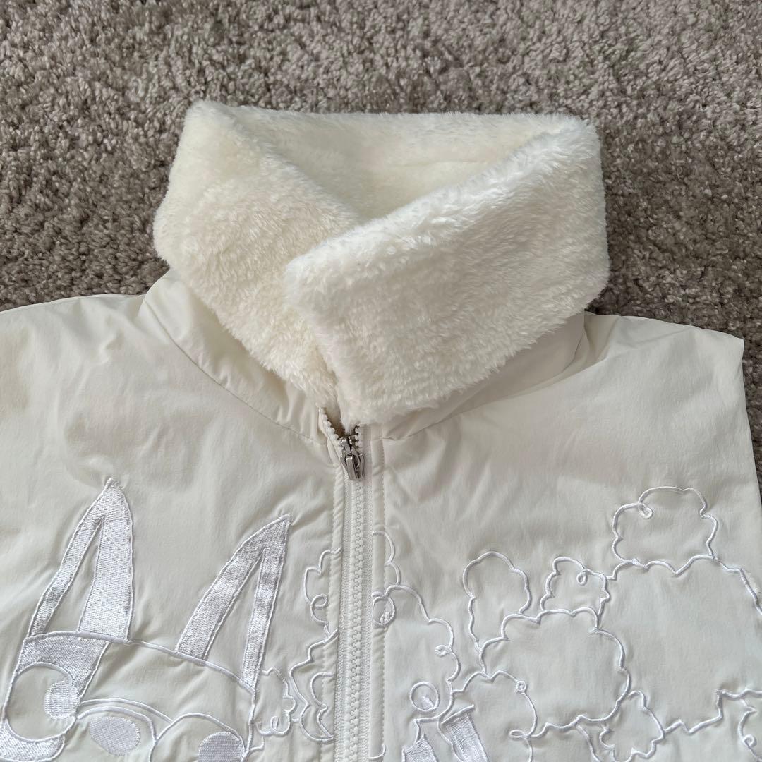 新品 ホワイト刺繍ベスト レディース ゴルフ M·U SPORTS