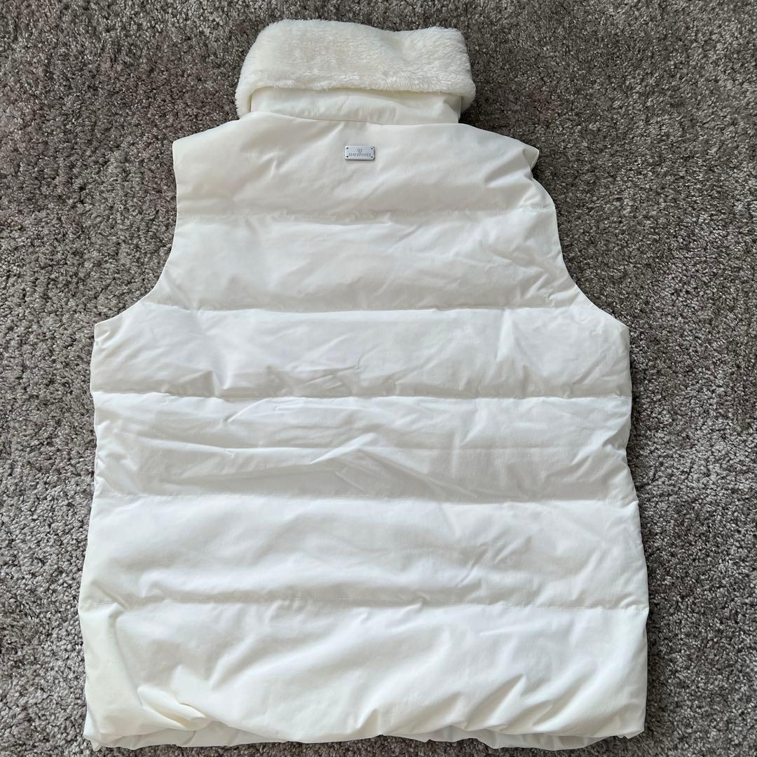 新品 ホワイト刺繍ベスト レディース ゴルフ M·U SPORTS