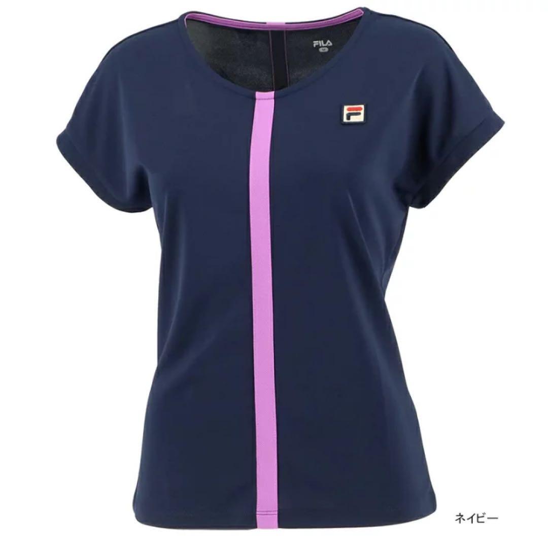 FILA ネイビー/パープル レディーステニスウェアMサイズ上下セット