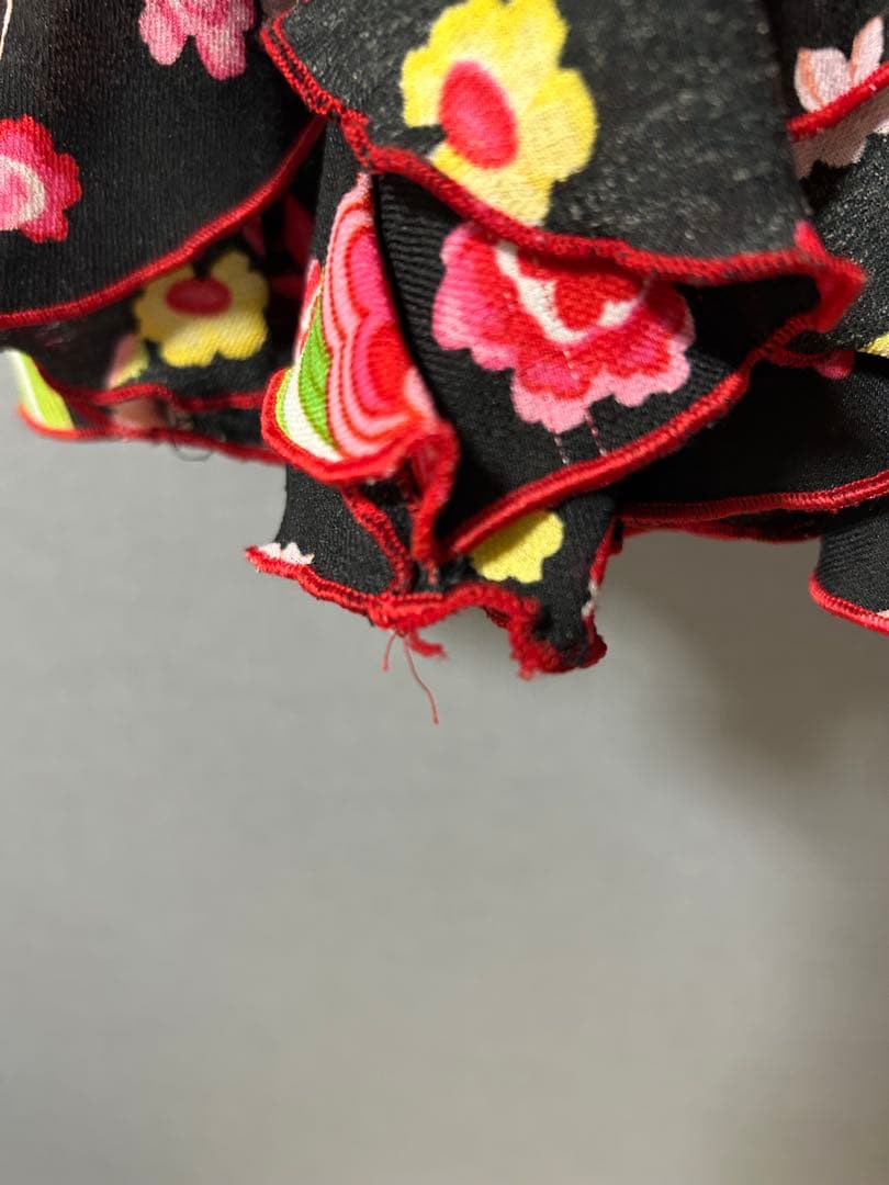フラメンコドレス 花柄 黒