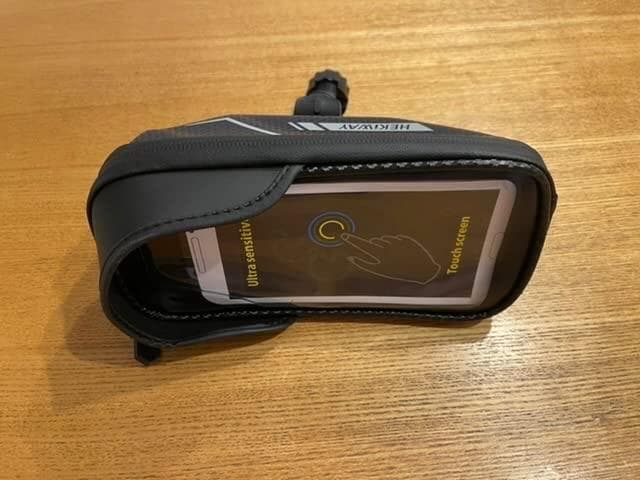 防水対応 ハンドル取り付けのスマホホルダー