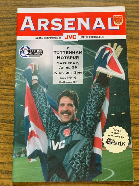 記念グッズ '95 Arsenal vs Spurs North London Derby